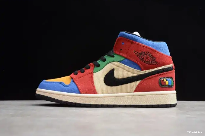 HYPE Blue Jordan the SE Mid 1 Air CU2805-100 Fearless Great 0525